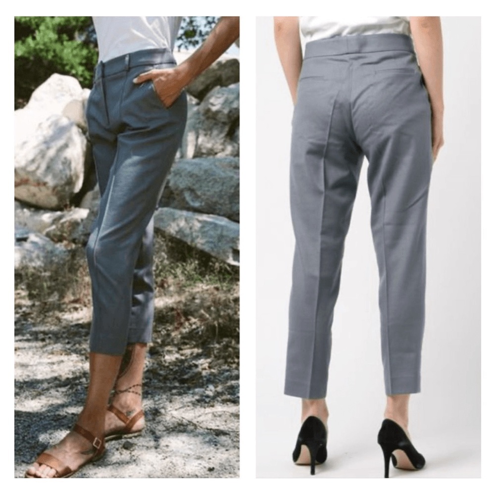 Taylor Stitch The Parsons Gray Wool Trouser Crop Pants Size 4